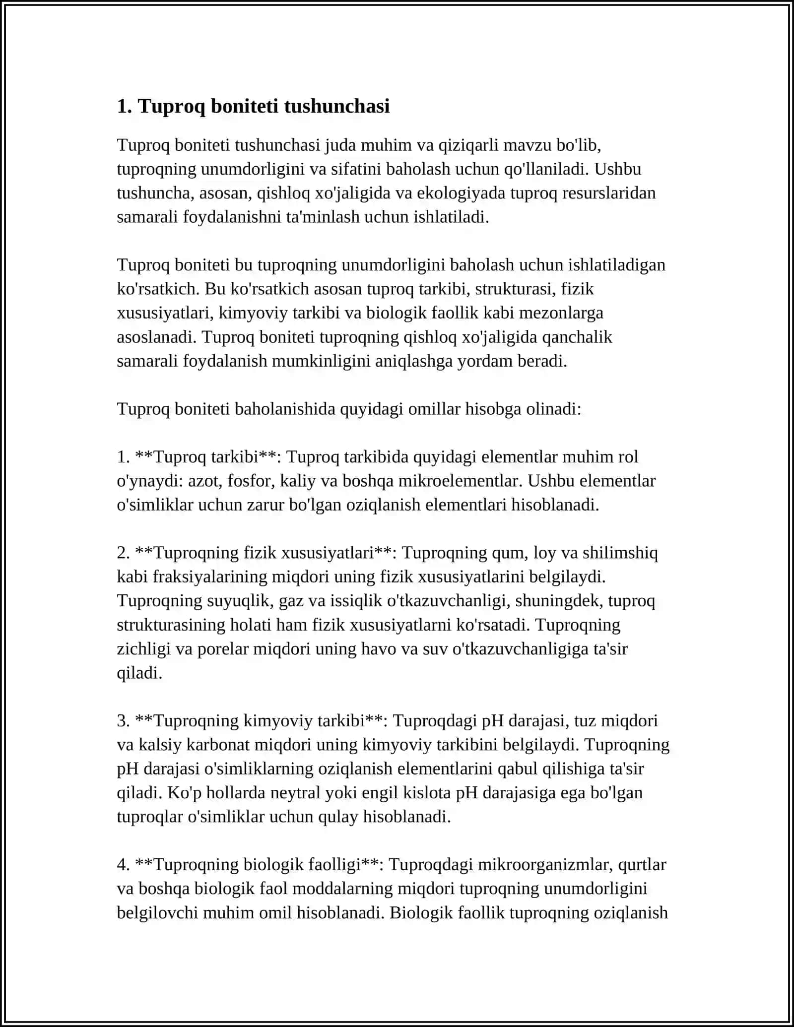 Tuproq Boniteti 3