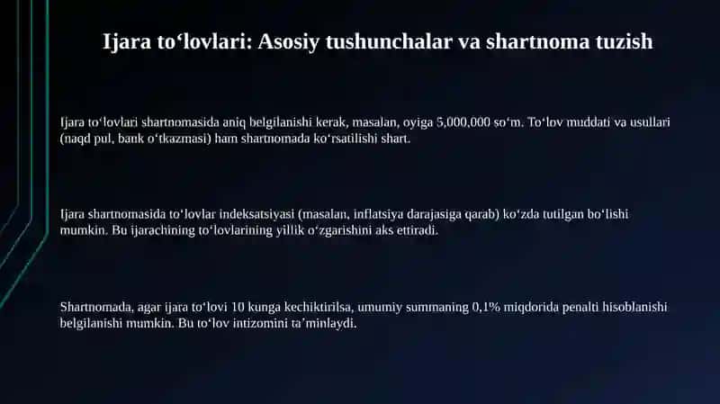 Ijara toʻlovlari boʻyicha qoʻllanma 3