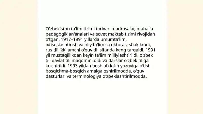 O’zbek tili va uning tillar tizimidagi o’rni 3