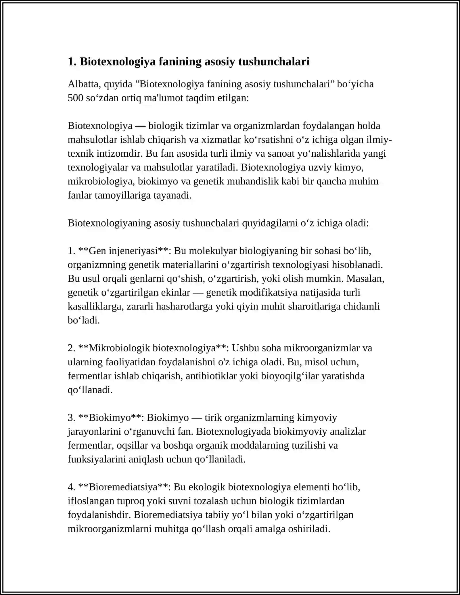 Biotexnologiya fanining asosiy tushunchalari 3
