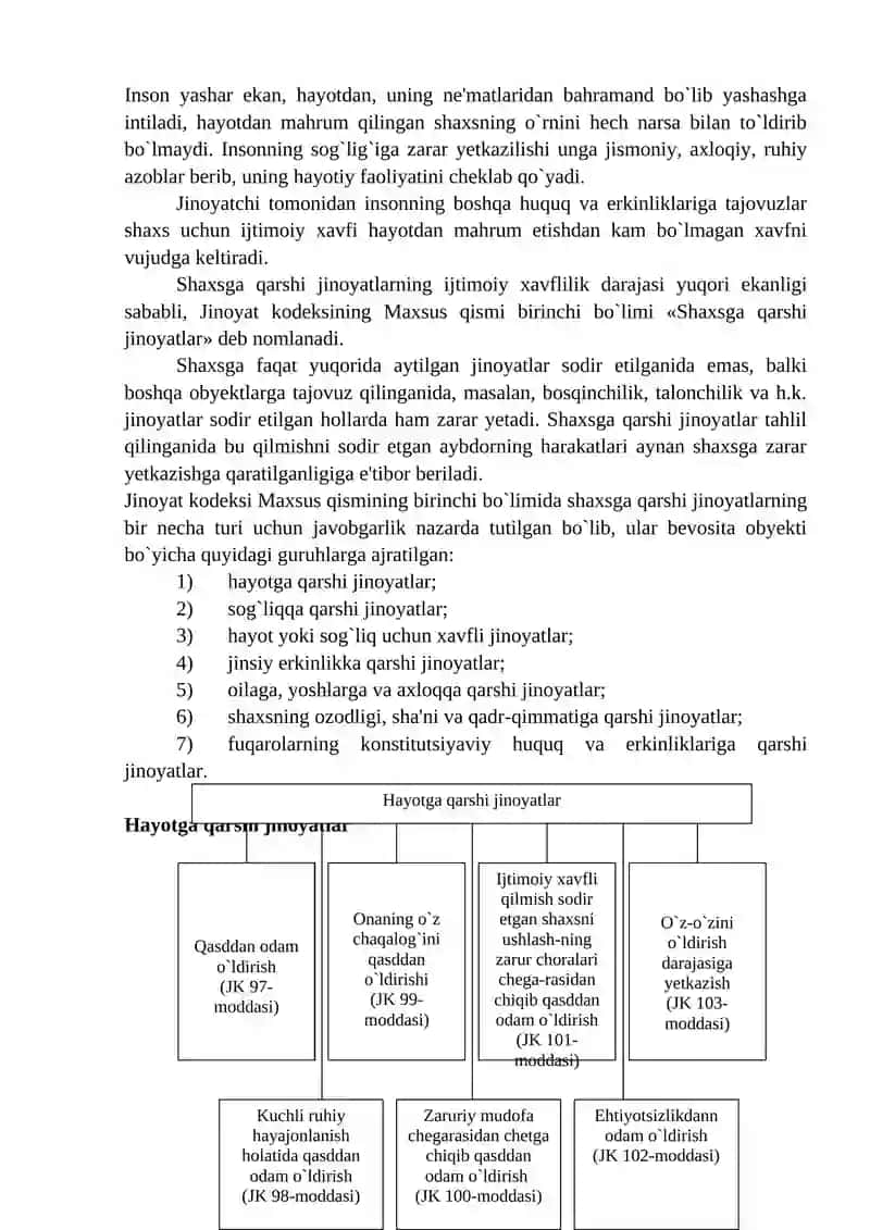 QASDDAN ODAM O‘LDIRISH JINOYATINING OG‘IRLASHTIRUVCHI HOLATLARI TUSHUNCHASI VA TURLARI 3