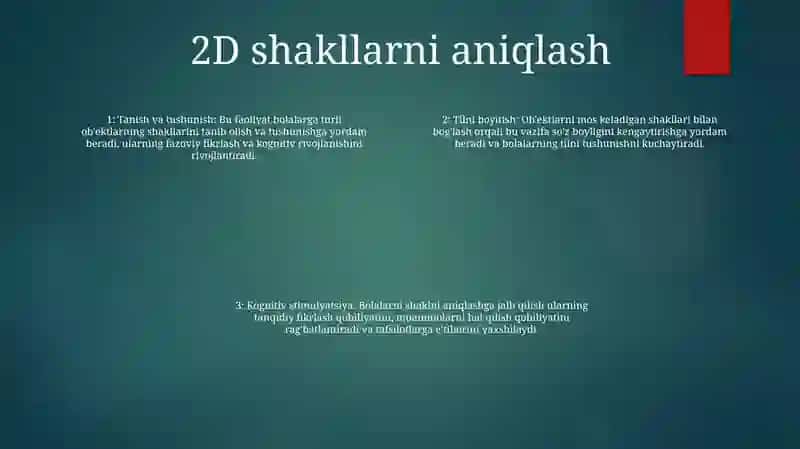Bolalarni Predmetlar Shakli Bilan Tanishtirish Vazifalari 3
