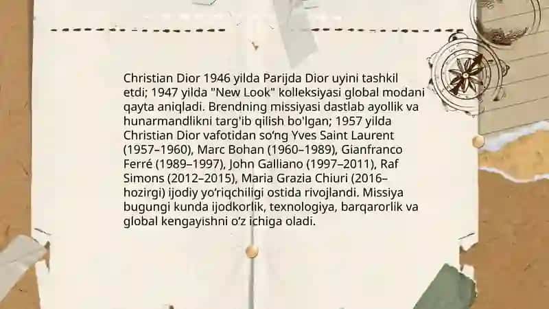 Dior Brendi Missiyasi 3