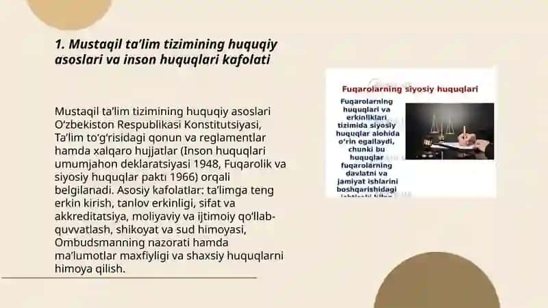 Mustaqil taʼlim doirasida inson huquqlari va erininliklari kafolatining yaratilishi 3