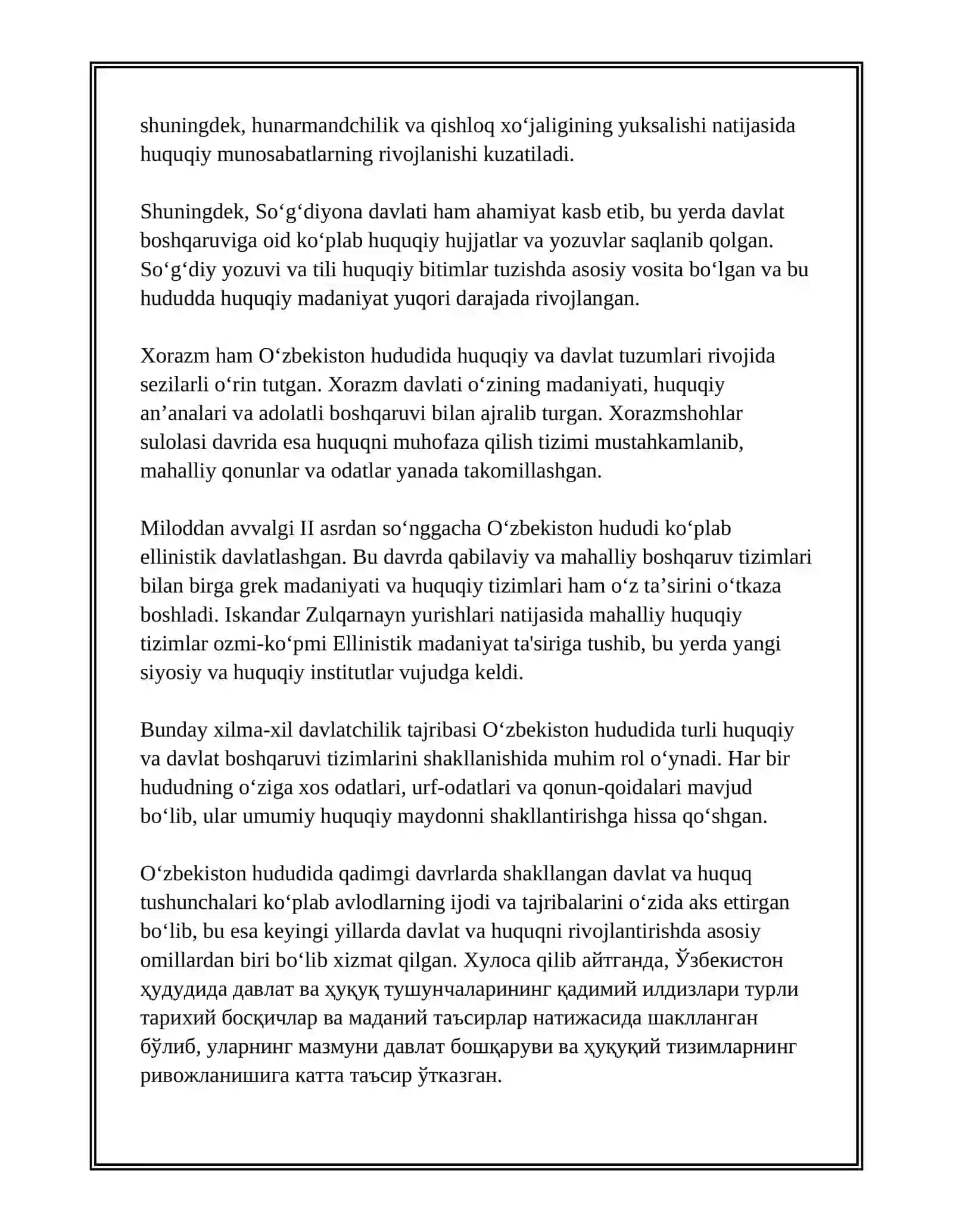 O‘zbekistonda davlat va huquqning paydo bo‘lishi 3