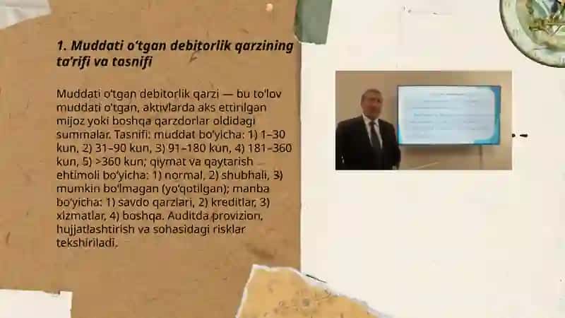 Buxgalteriya balansining muddati o’tgan debitorlik va kreditorlik qarzlari auditi 3