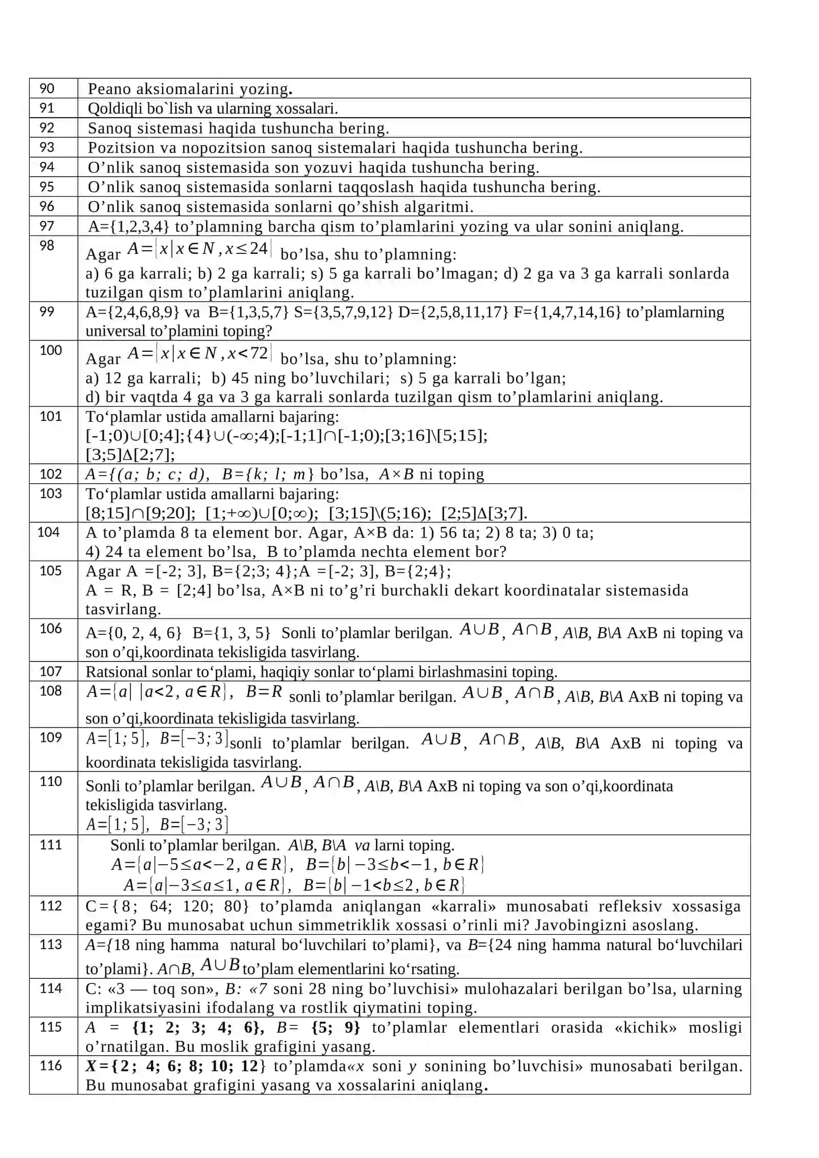 Boshlangʻich matematika kursi nazariyasi fanidan II-semestr yakuniy savollari 3