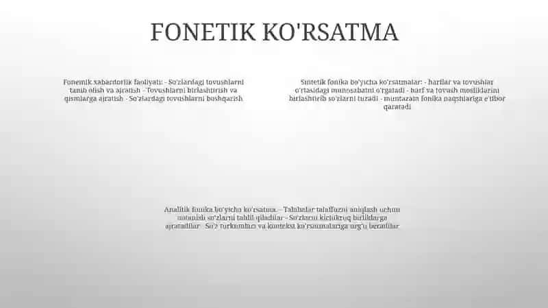 Õqish Darslarida Qõllanadigan Metodlarga Tavsif 3