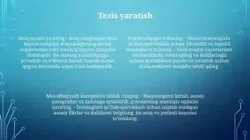 Tadqiqot Matnini Yaratish 3