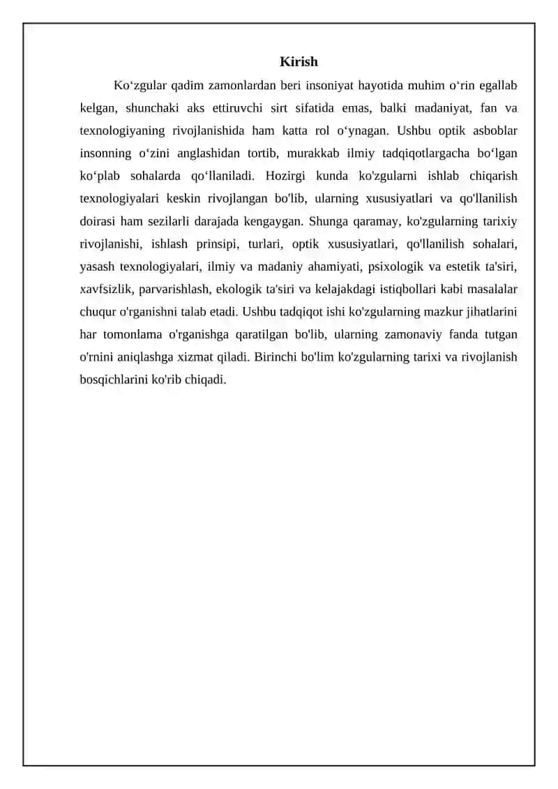 Ko'zgular: Tarix, Ilm va Texnologiya 3