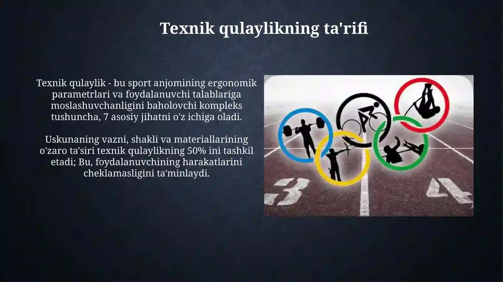 Texnik qulayliklarini baholash 3