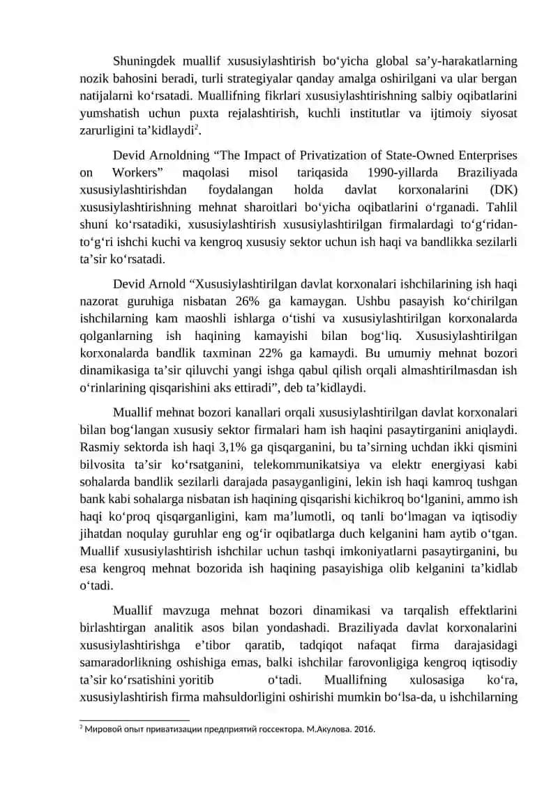 DAVLAT KORXONALARNI XUSUSIYLASHTRISHNING MAMLAKAT IQSODIYOTGA TASIRI 3