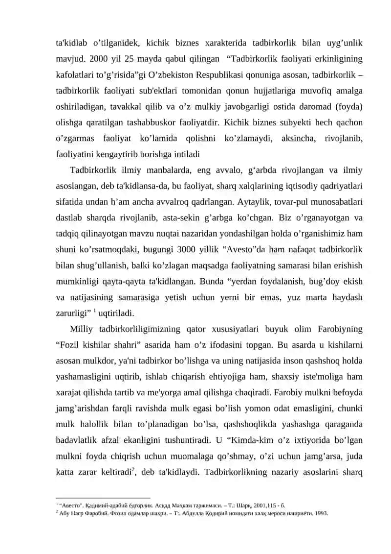 Kichik biznesni soliqqa tortishning umumiy tasnifi 3