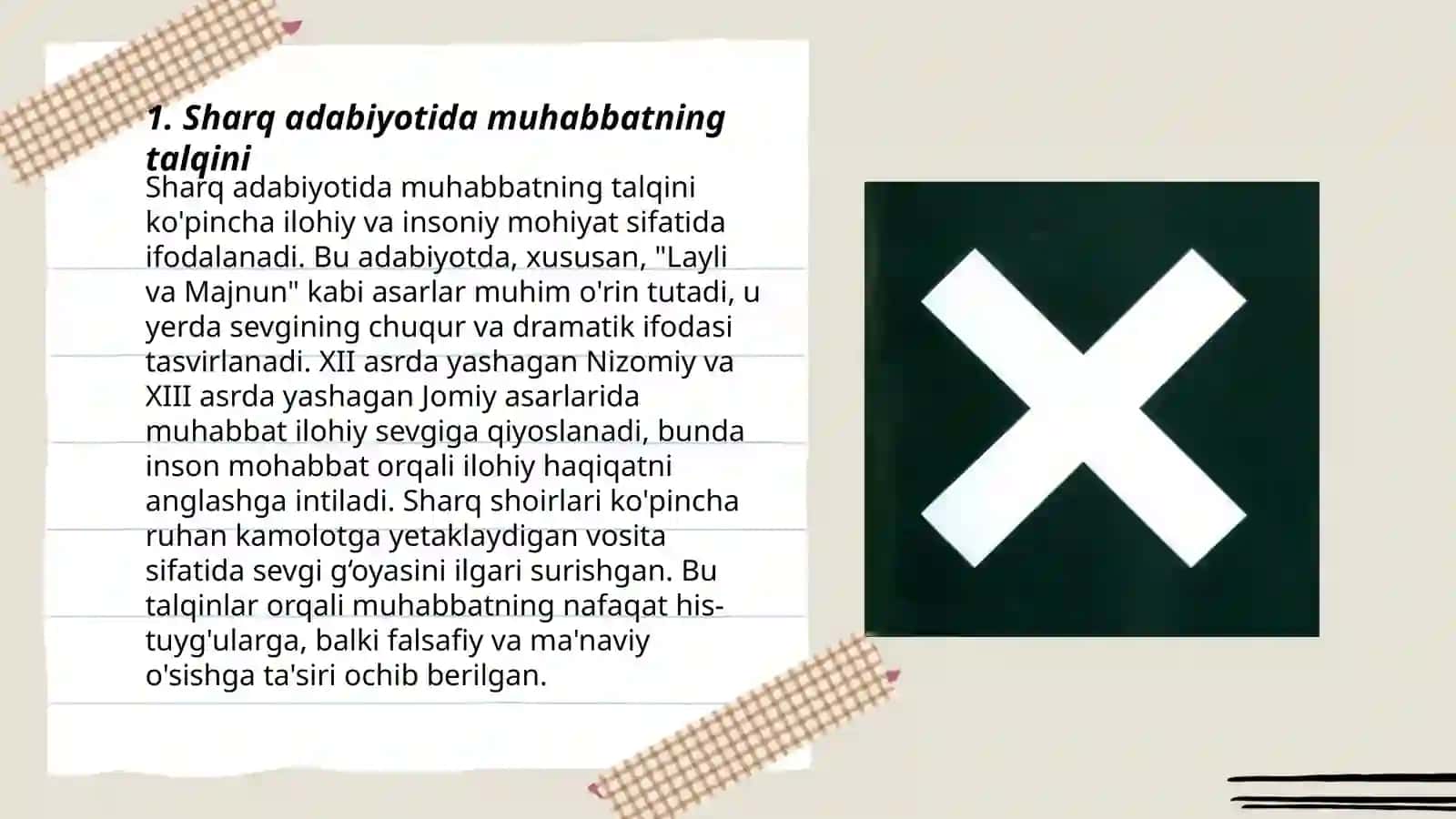 Sharq va garb adabiyotida muhabbat va xiyonat. motivlari 3