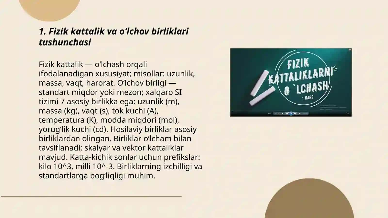 Fizik kattaliklarni o'lchash nazariyasi 3