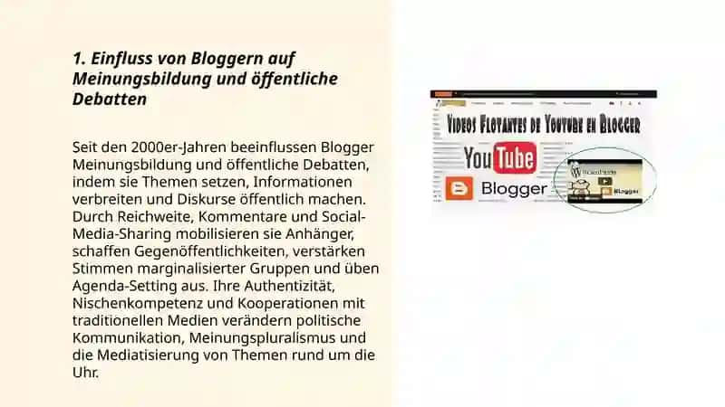 Einfluss von Bloggern in der heutigen Gesellschaft 3