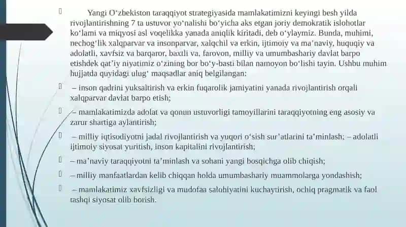 2022-2026 YILLARGA MO’LJALLANGAN YANGI O’ZBEKISTONNING TARAQQIYOT STRATEGIYASI 3
