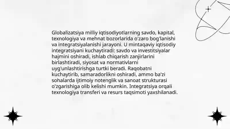 Globalizatsiya va mintaqaviy iqtisodiy integratsiya 3