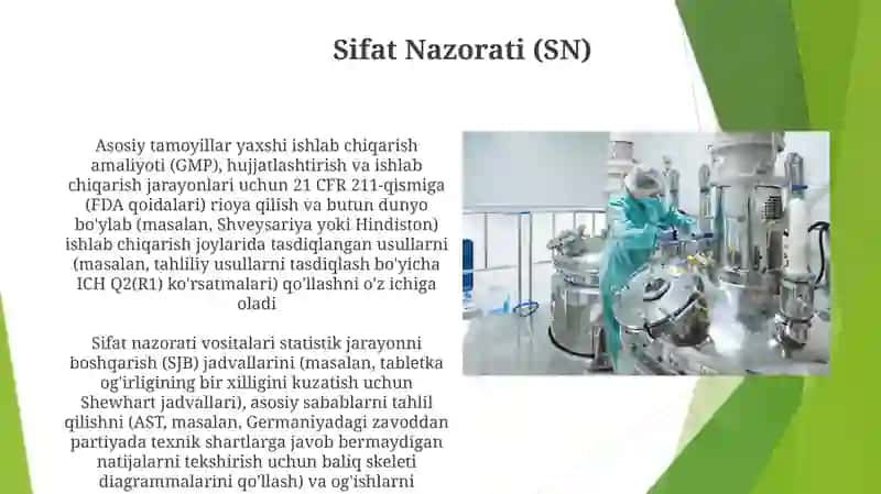 Farmasevtik mahsutlar ishlab chiqarishni asoslari 3