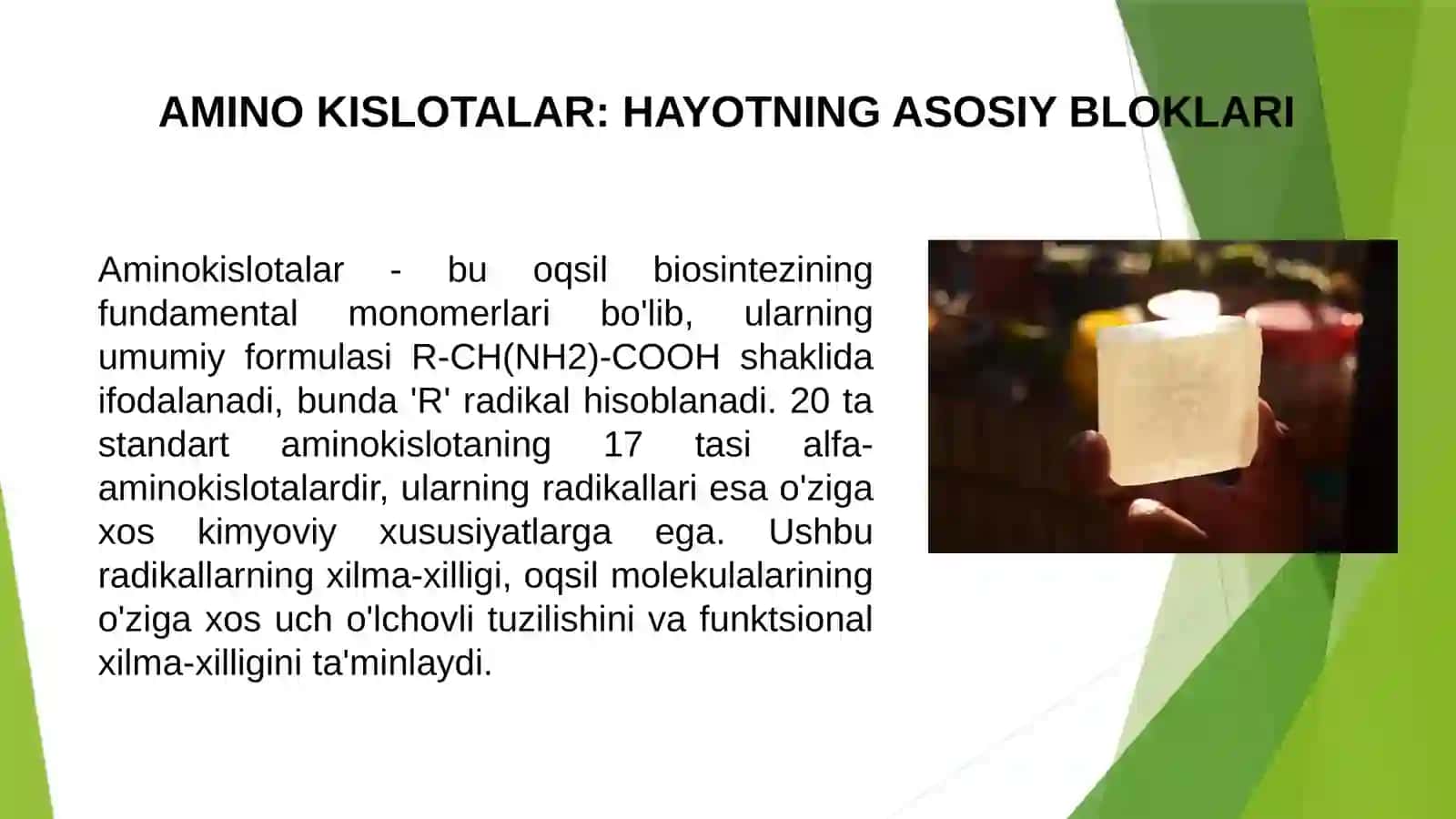 Aminokislotalar peptidlar oqsillar 3