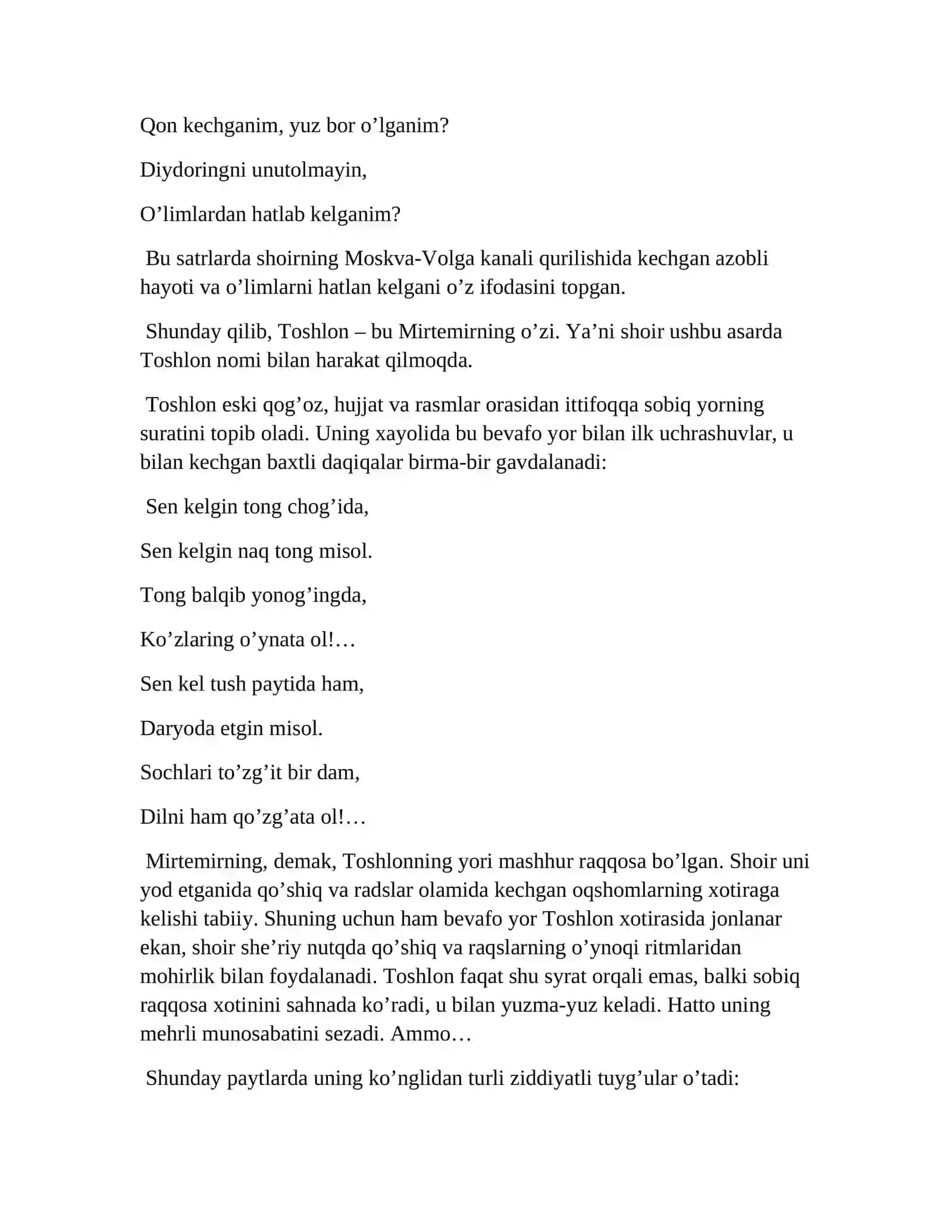 Lirik dostonlarga xos xususiyatlar 3