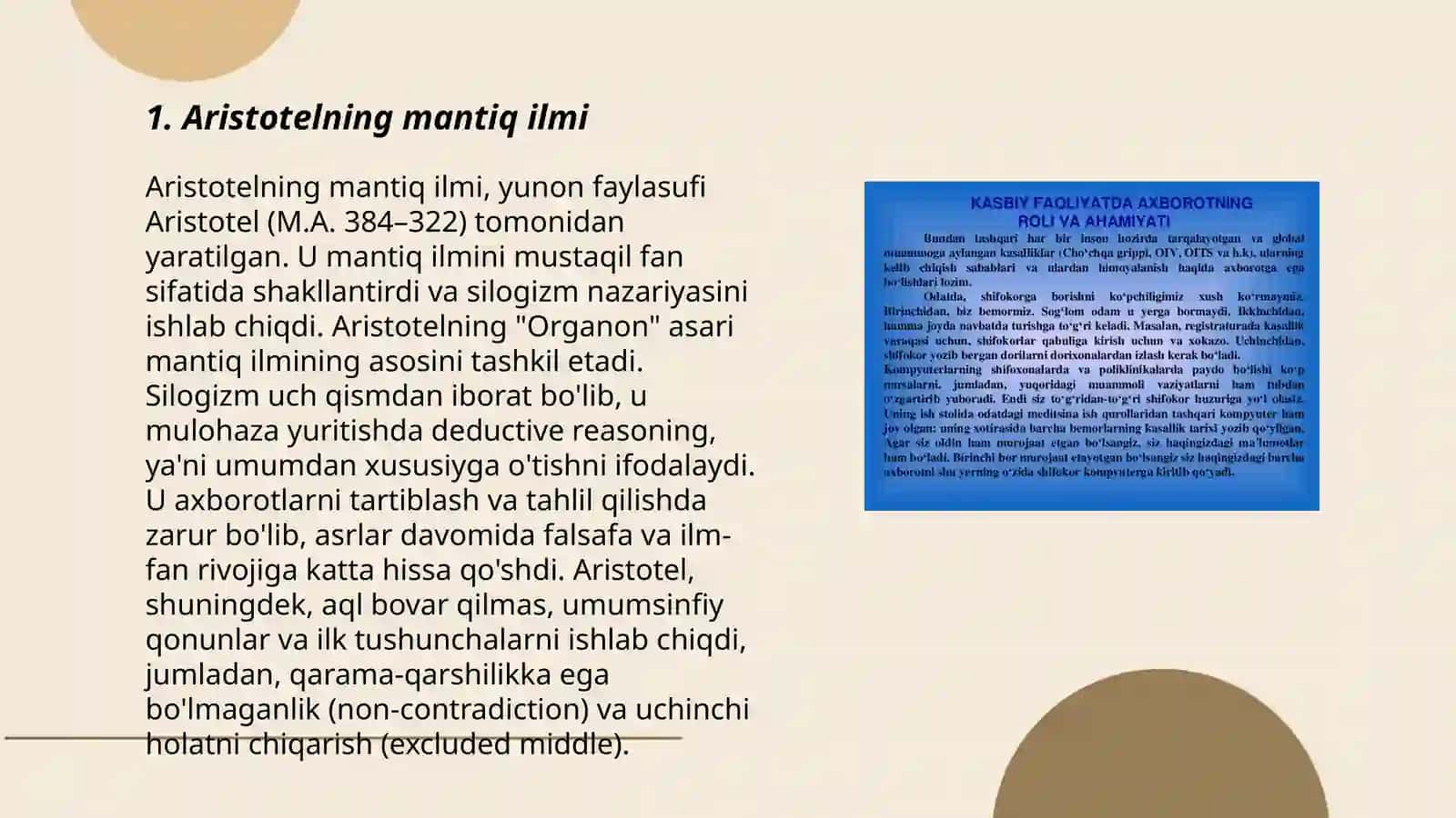 Mantiq fanining Aristoteldan tortib hozirgi kungacha rivojlanishi dinamikasi 3