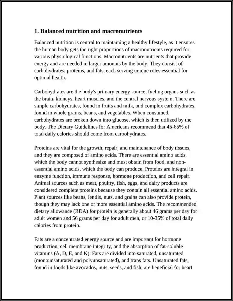 Balanced Nutrition and Macronutrients 3