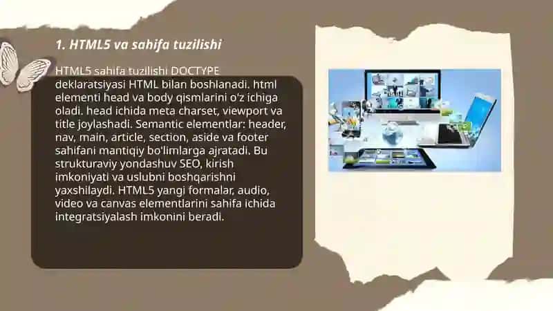 HTML5 va sahifa tuzilishi 3
