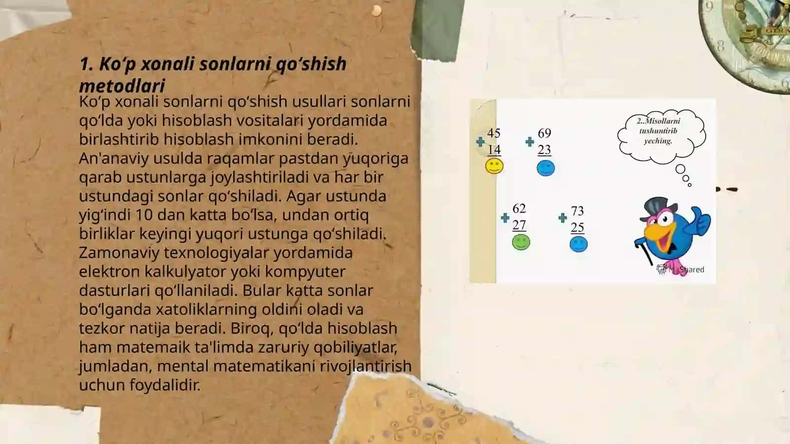 Ko'p xonali sonlar ichida masalalar yechish metodlaridan foydalanish 3
