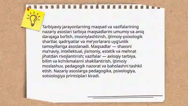 Tarbiyaviy jarayonlarning maqsad va vazifalari 3