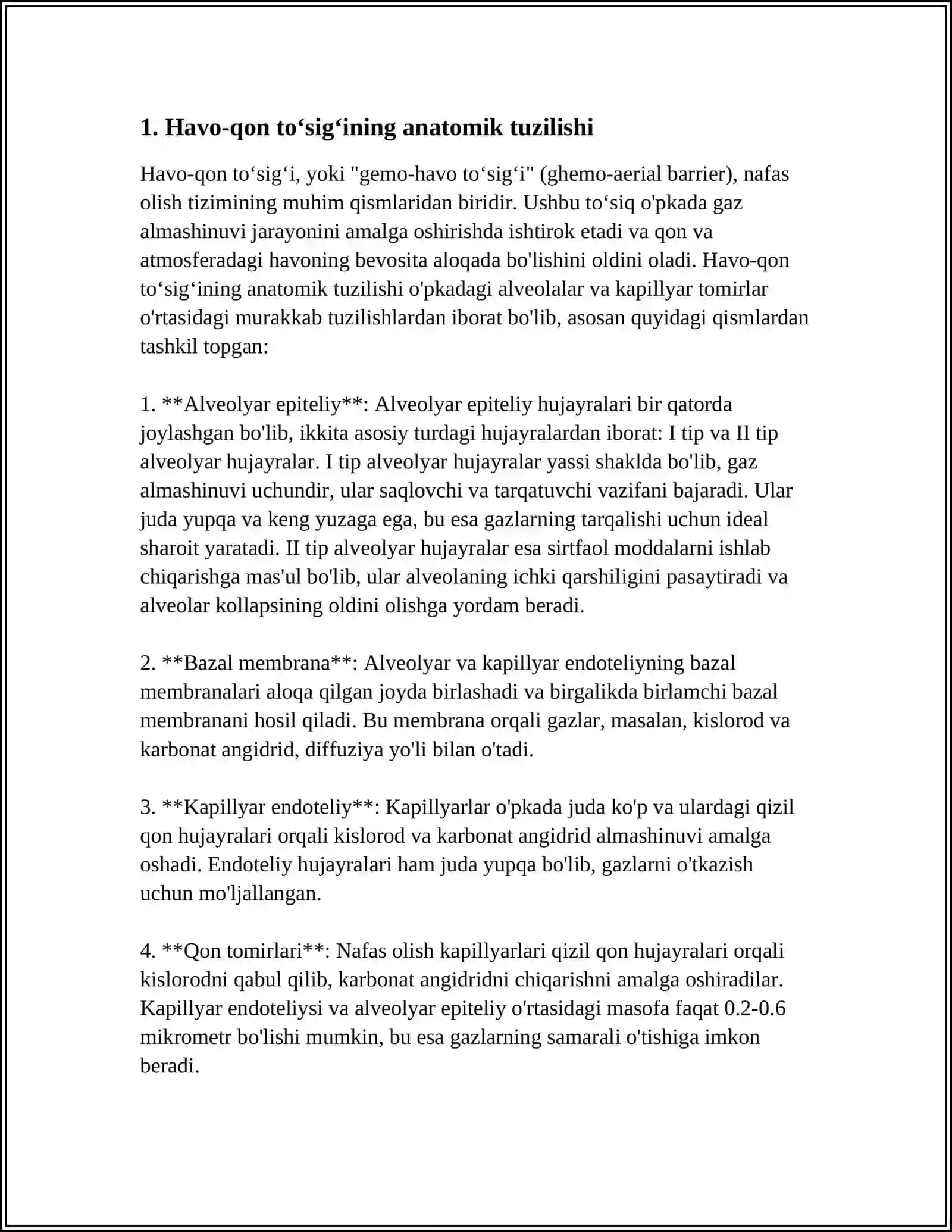Havo-qon toʻsigʻining anatomik tuzilishi 3