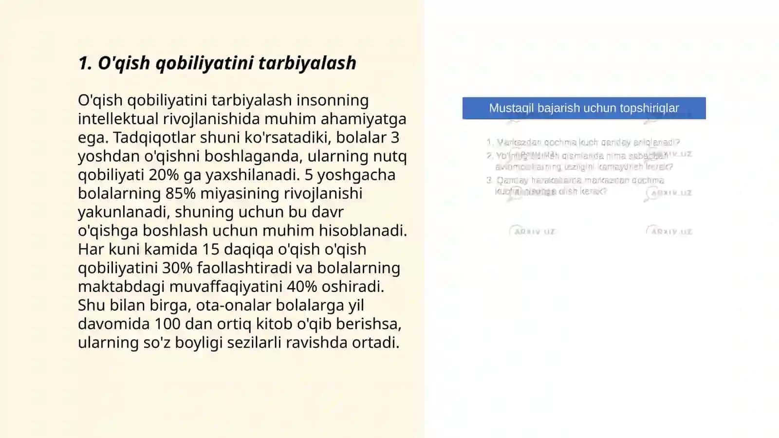 Kuch qobilyatini tarbiyalash 3