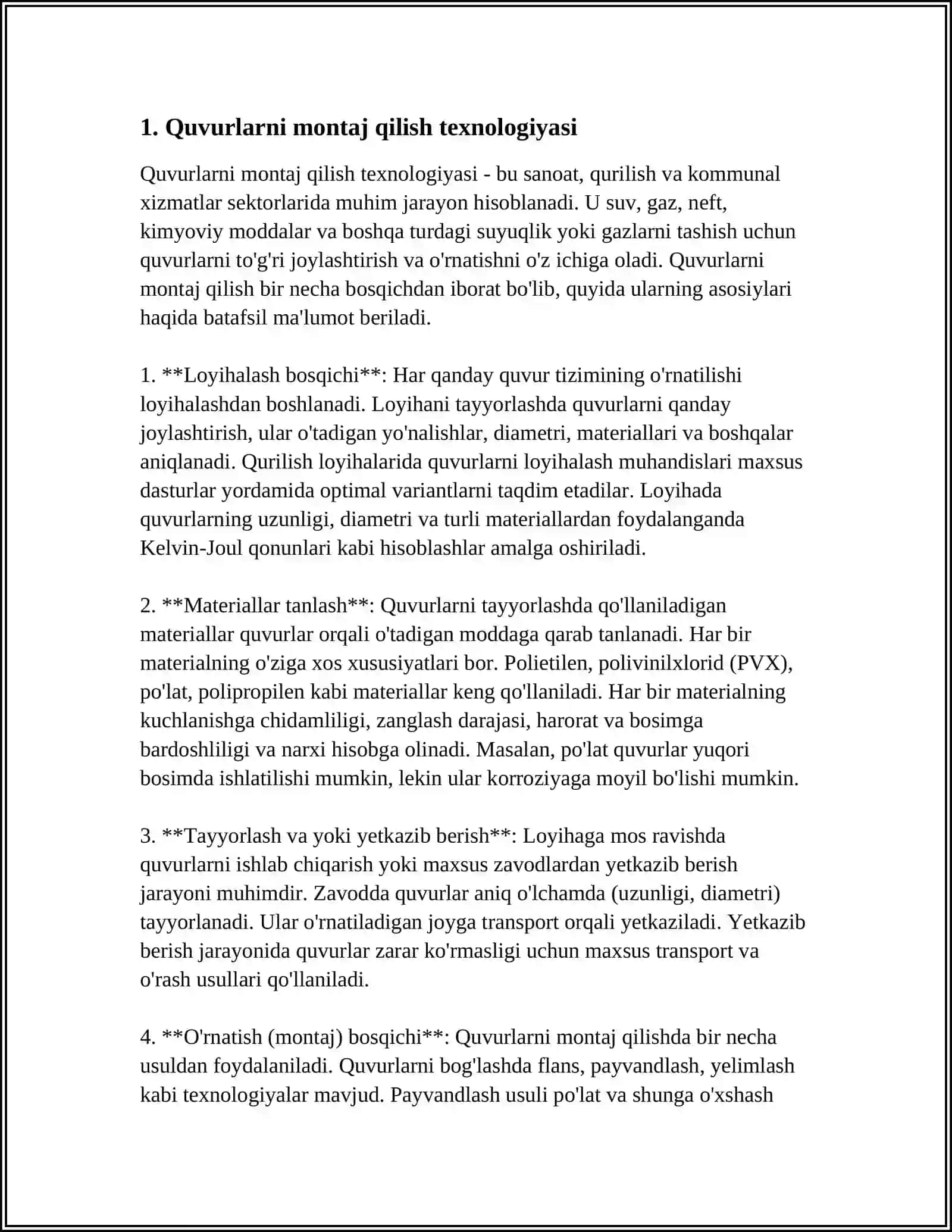Quduqlarni ishga tushirish texnologiyasi 3