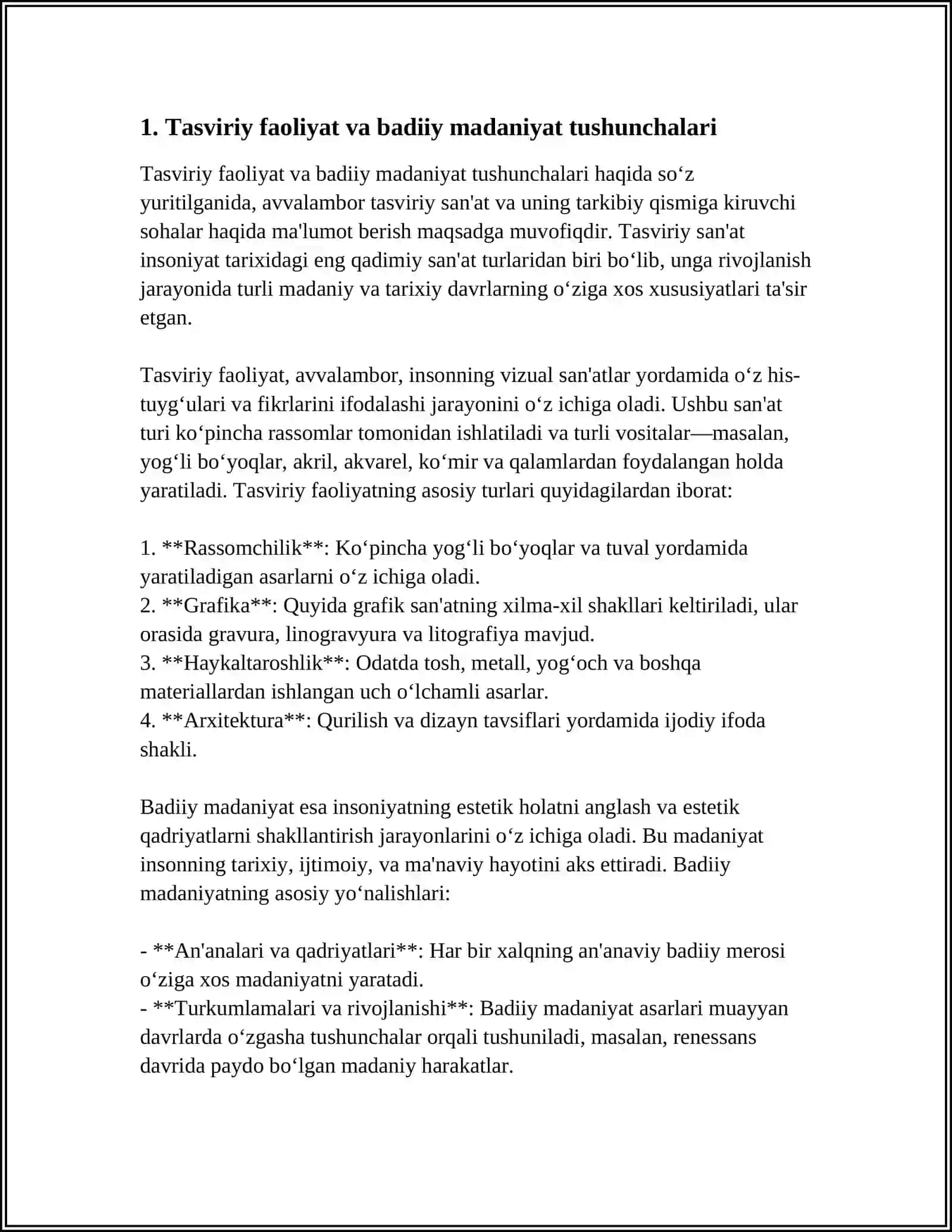 TASVIRIY FAOLIYAT BADIIY MADANIYAT SHAKLLANISHINING ASOSI 3