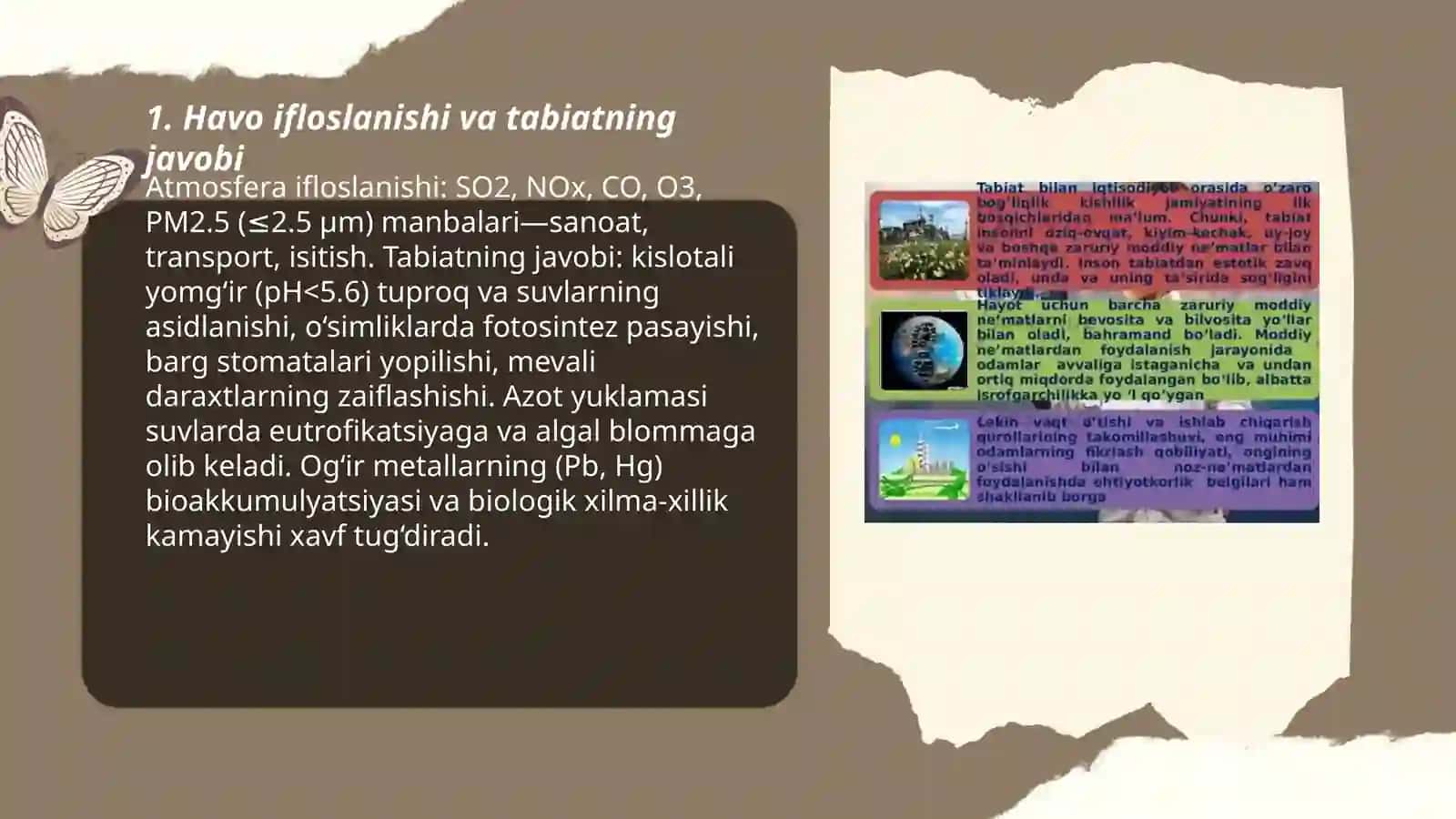 Inson faoliyatining tabiatga tasiri va tabiatning javobi 3