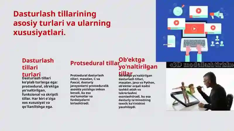 Dasturlash tillarining foydalanish sohalari 3