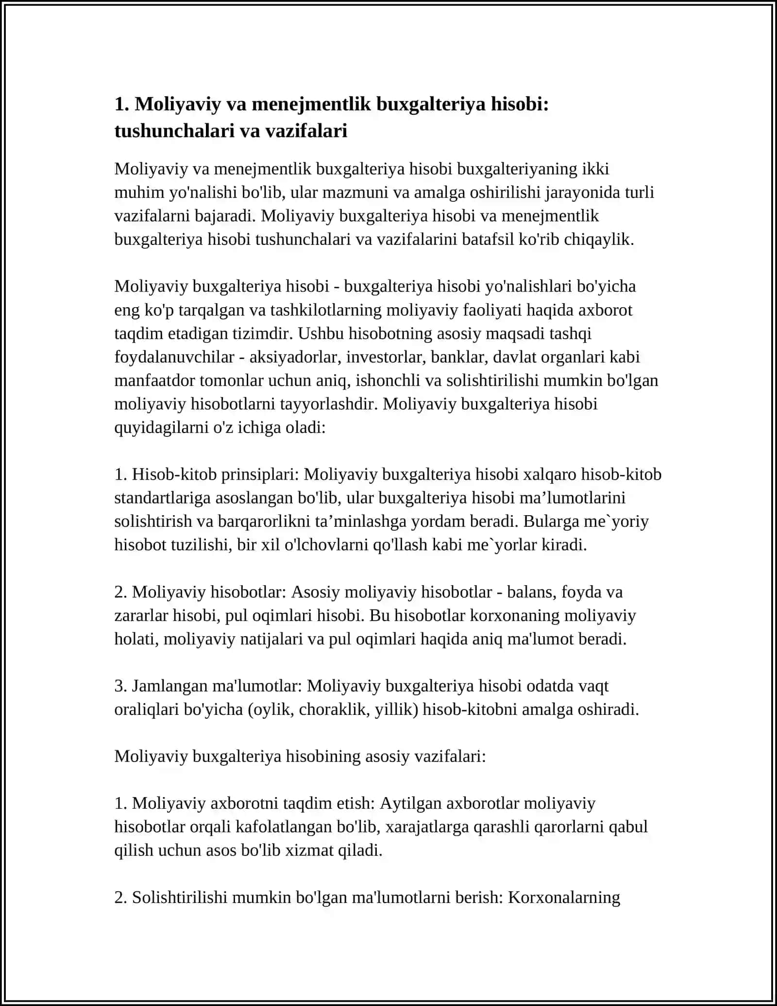 Moliyaviy va menejmentlik buxgalteriya hisobi 3