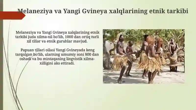 Melaneziya va Yangi Gvineya xalqlari etnologiyasi 3