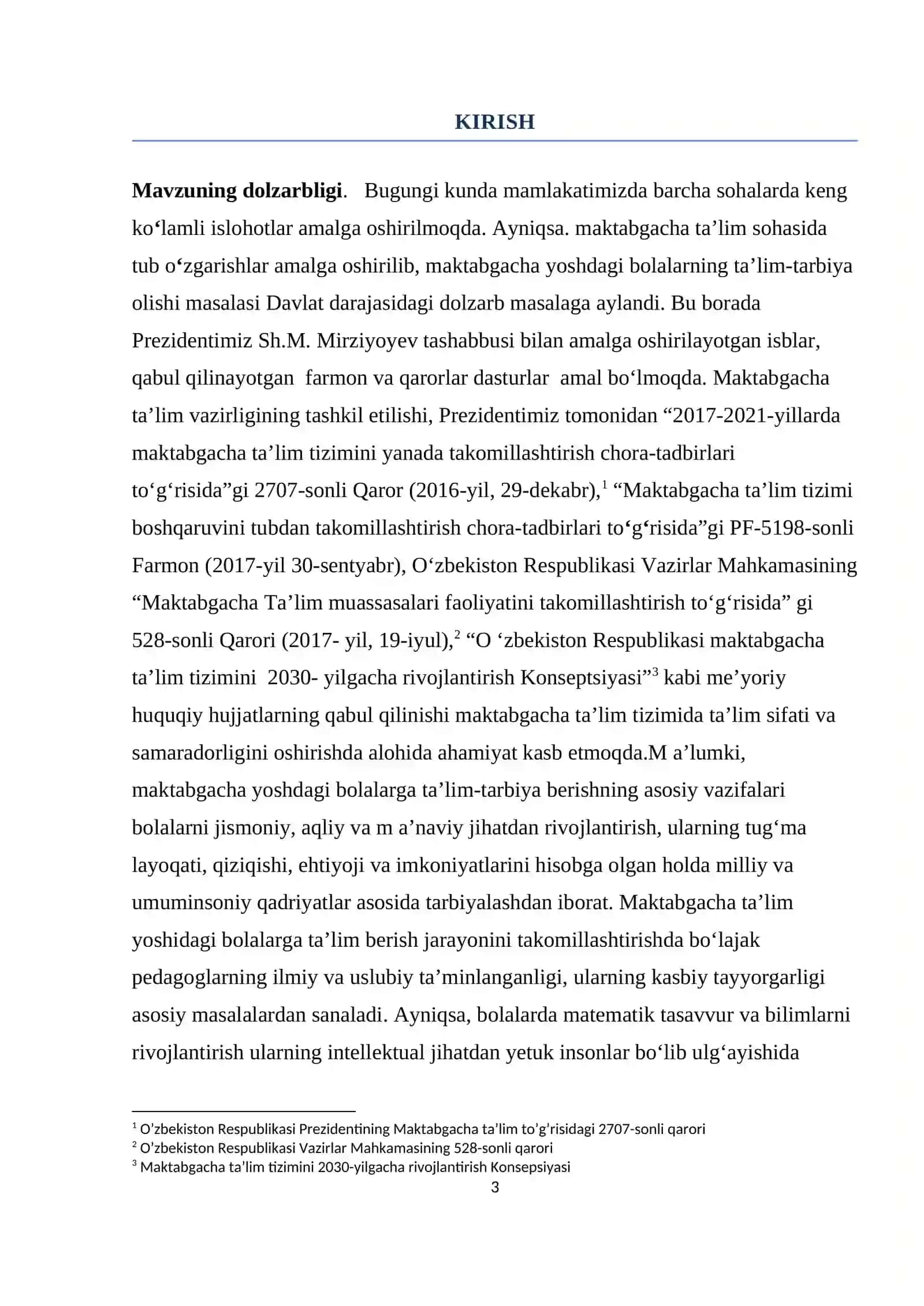 O‘zbekiston Respublikasi Ilk va maktabgacha yoshdagi bolalar rivojlanishiga qo‘yiladigan Davlat talablari 3