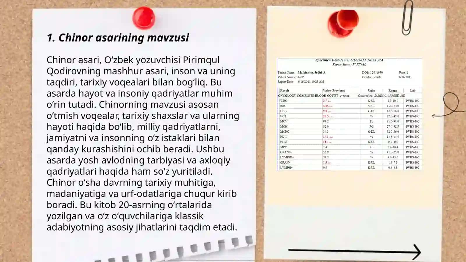 "Chinor" romani tahlili 3
