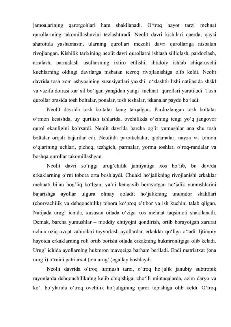 O'rta Osiyoning neolit davri ibtidoiy manzilgohlari 3
