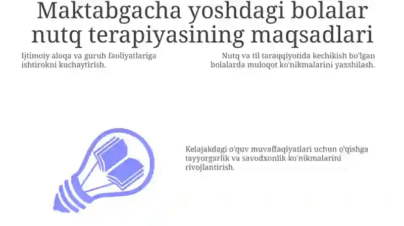Maktabgacha logopediya fanining maqsad va vazifalari 3