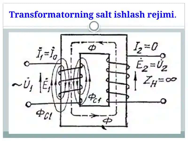 Transformatorning ish rejimlari 3