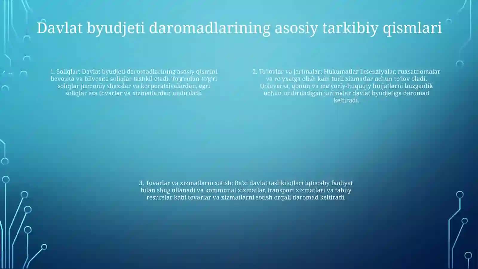 Davlat Budjeti Daromadlari, Ularning O'Sish Yo'Llari 3
