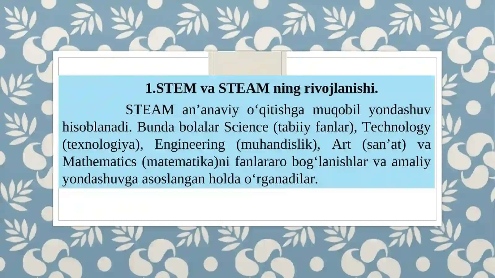 STEM va STEAM ning rivojlanishi 3