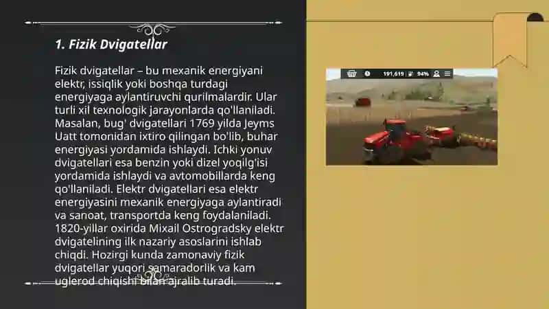 Dinamik simulyatsiyalar: o'yinlarda fizik effektlar yaratish 3