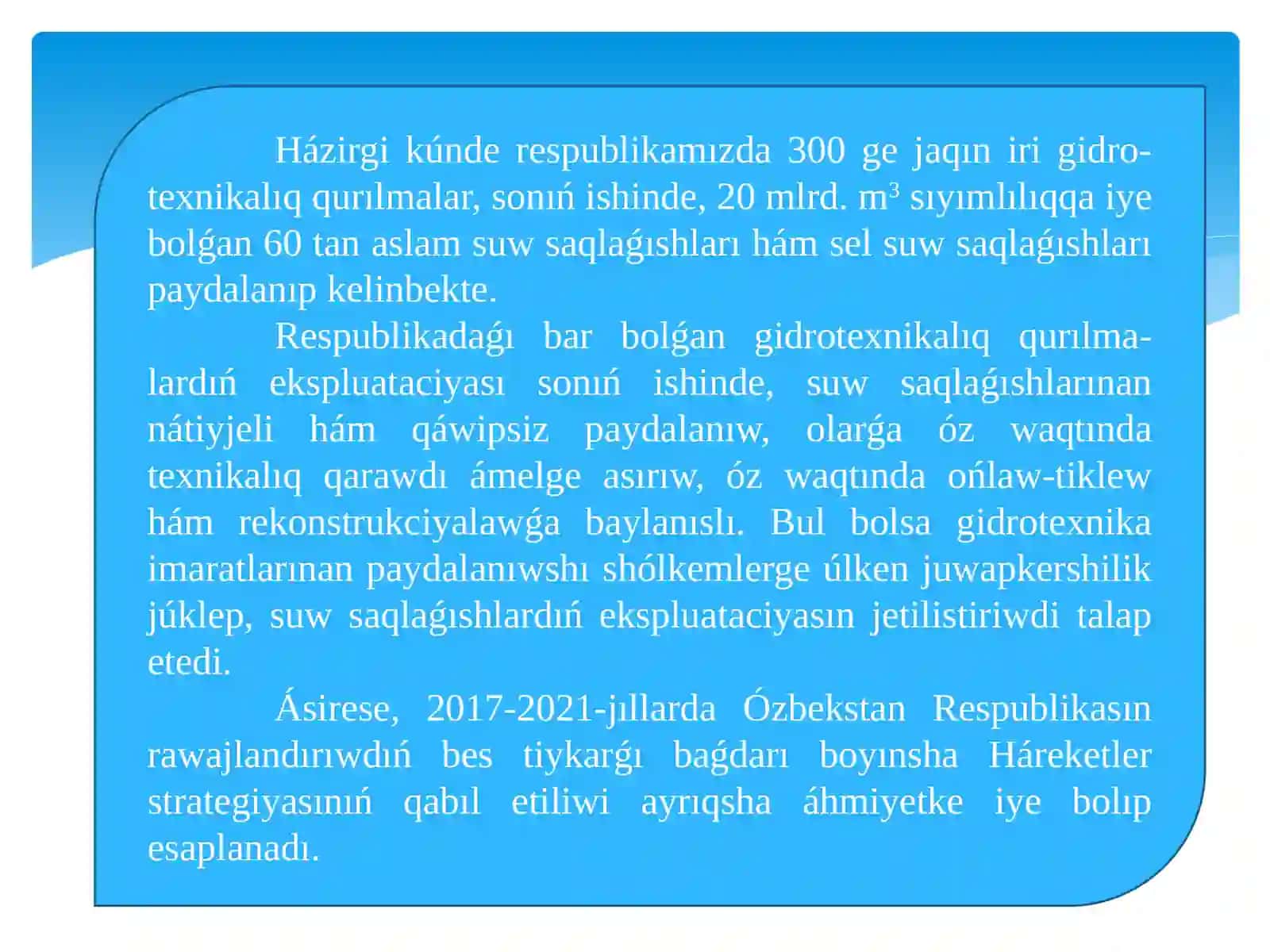 Orta Aziyaning suw saqlash tariyxı 3