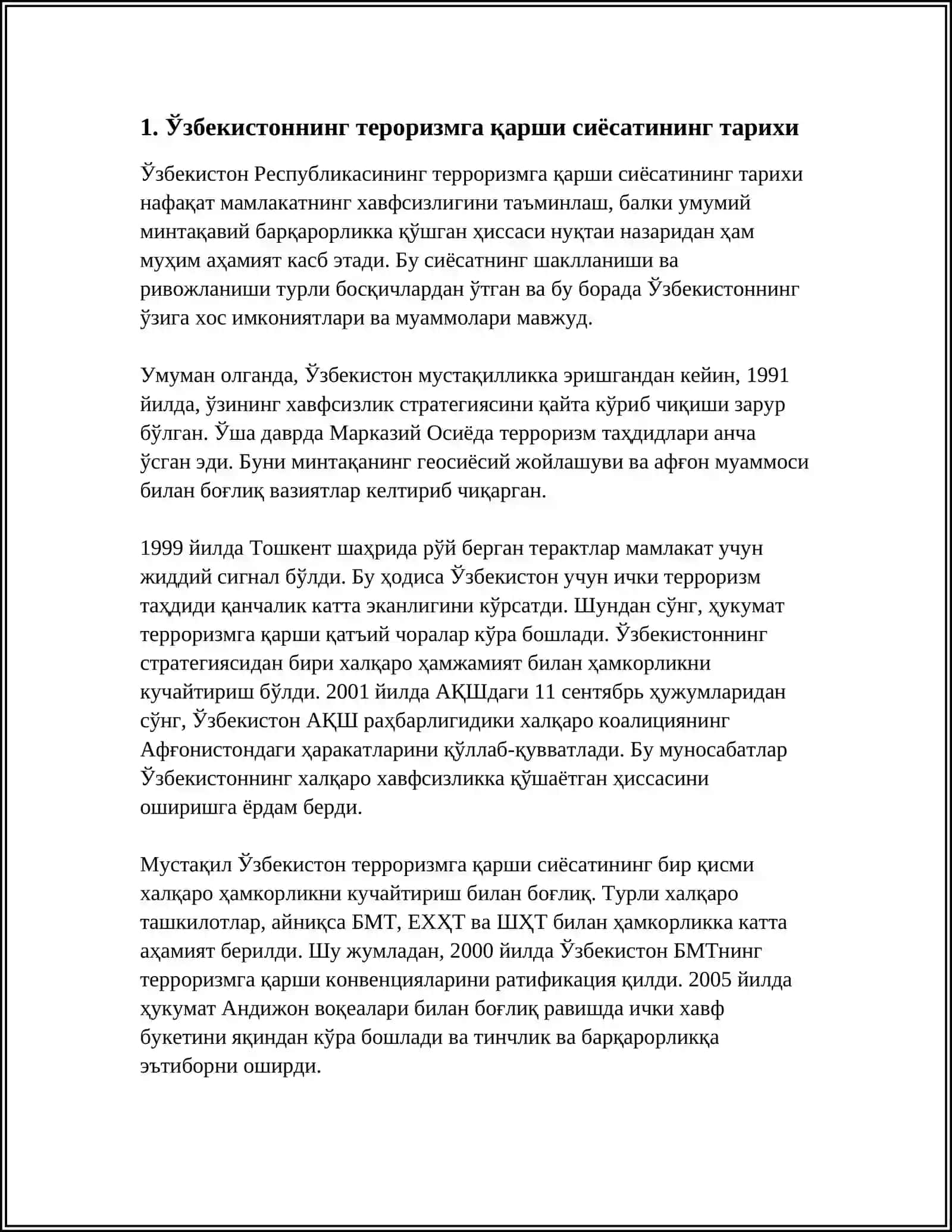 OZBEKISTONNING TERORIZMGA QARSHI TAJRIBASI 3