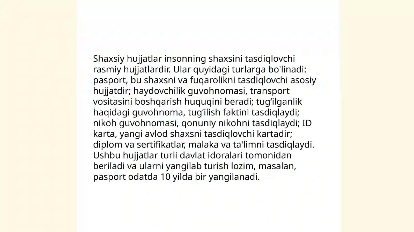 Shaxsiy hujjatlar yig'ma jildi 3