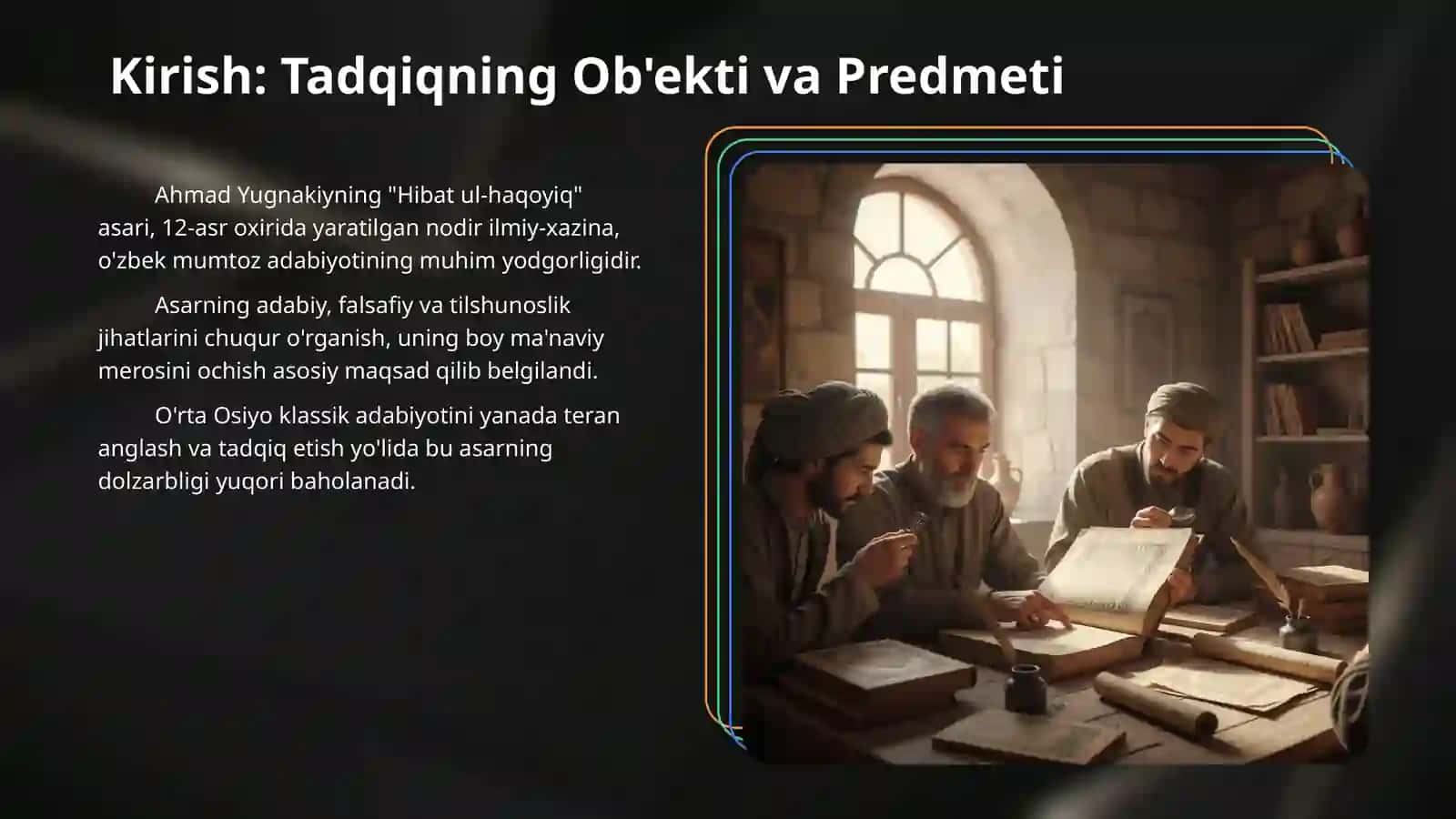 Ahmad Yugnakiy “Hibat ul-haqoyiq” asari 3